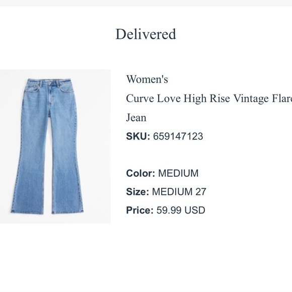 Abercrombie Curve Love Vintage Flare Jeans - Picture 5 of 5